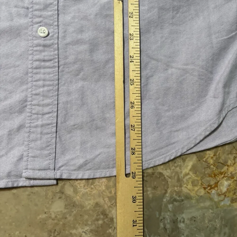 J Crew Shirt Mens Medium Classic Purple Cotton Flex Oxford Button Down Woven